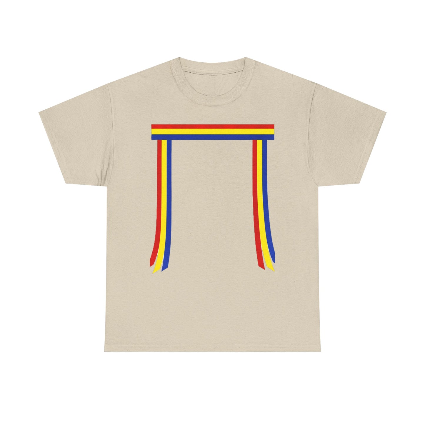 Ribbon & Arrows T‑Shirt — Minimal Tribal Ribbon Front with Crossed Arrows Back