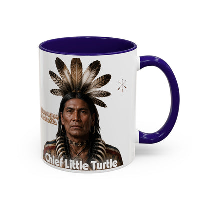 Miami Ceramic Mug — 'Chief Little Turtle' Native Warrior Portrait (11oz & 15oz)
