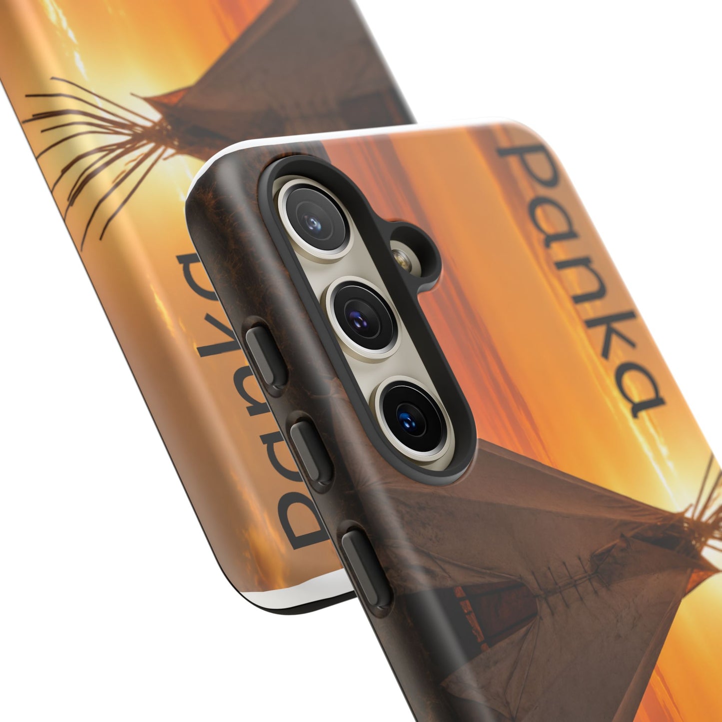 Ponca Sunset Tipi Phone Case — Personalized Native Teepee Landscape