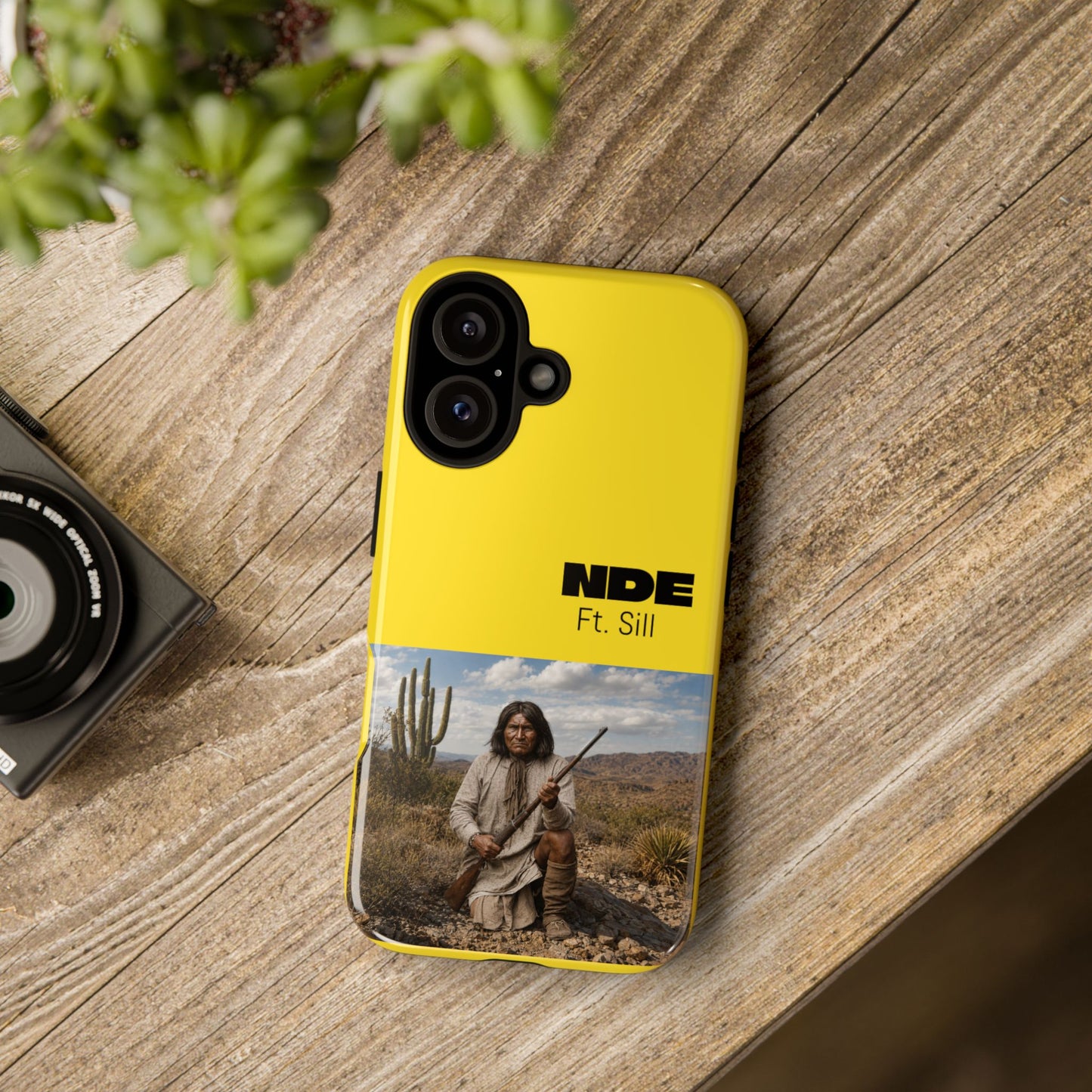 Ft. Sill Phone Case — Yellow ‘NDE Ft. Sill’ Desert Photo Protective Cover