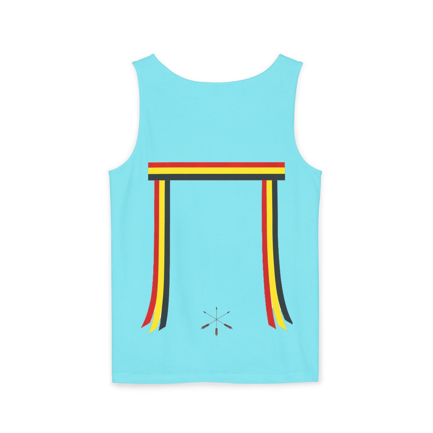 Ribbon shirt inspired Tank Top — Red Black Gold Striped Graphic Tank