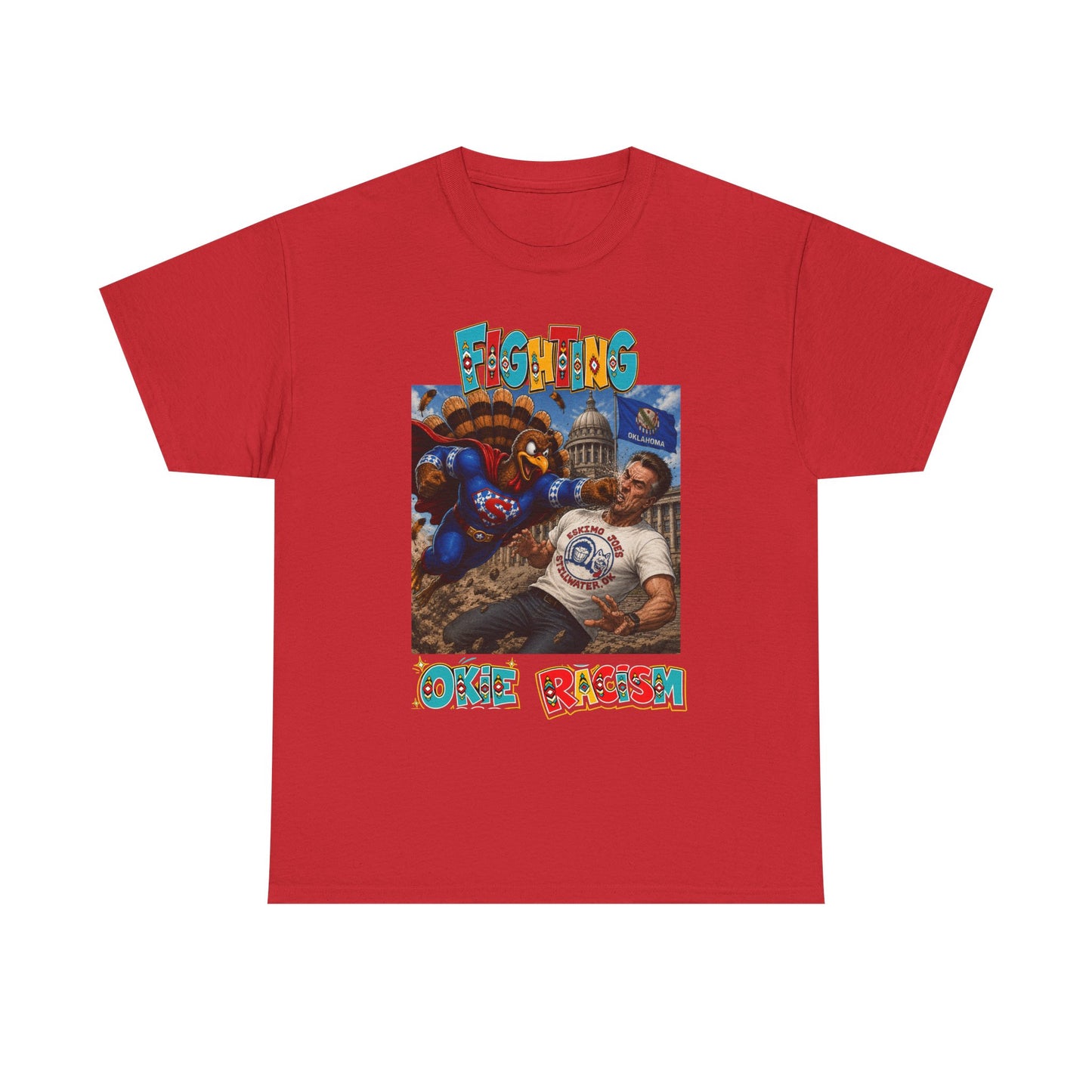 Turkey T-Shirt — Retro Comic 'Stop Racism' Graphic Tee