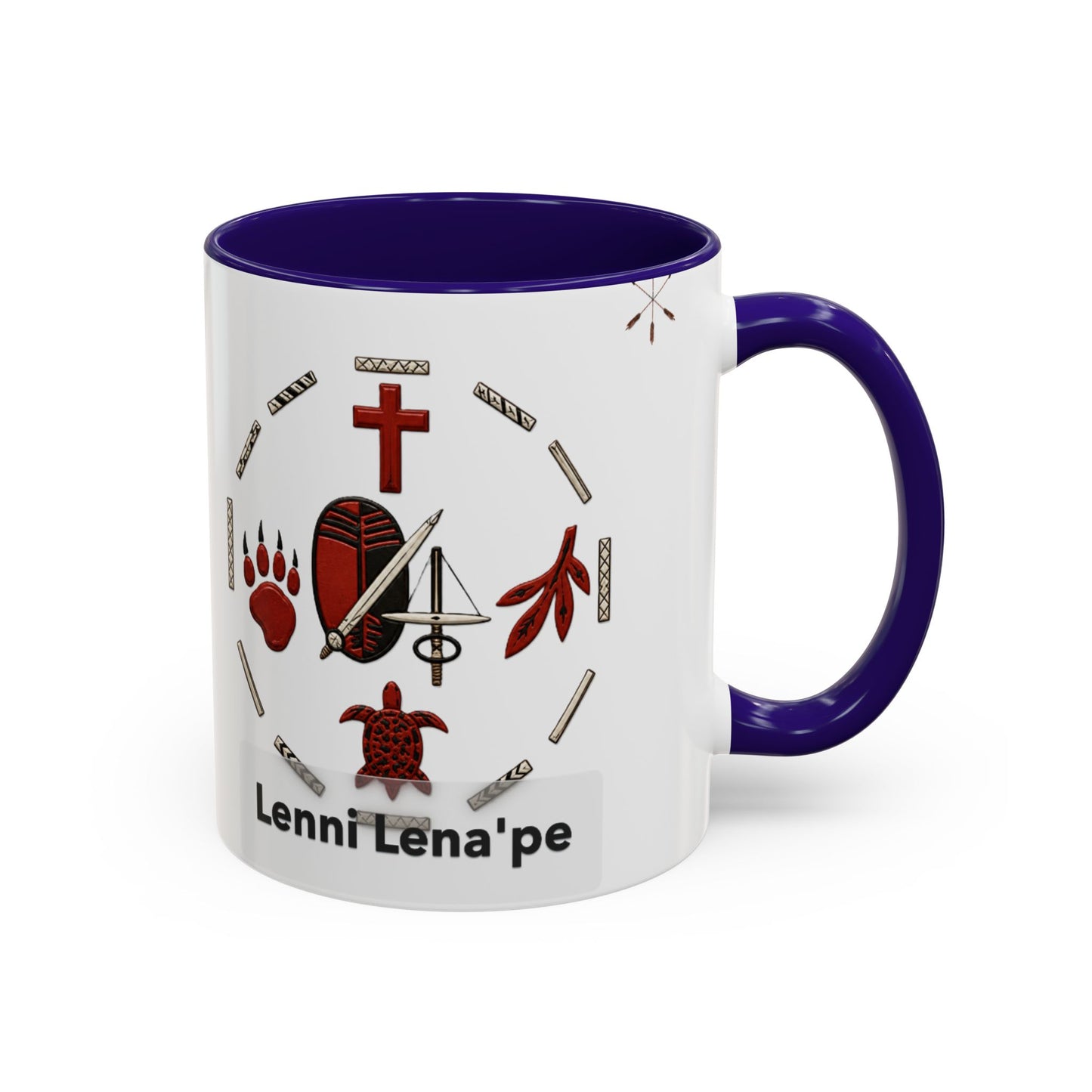 Delaware East Lenni Lenape Tribal Ceramic Mug – Native Symbols Coffee Cup (11oz/15oz)