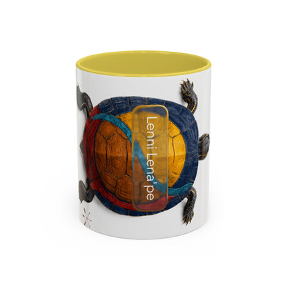 Delaware West Colorful Turtle Coffee Mug — Vibrant Hand-Painted Shell Design (11oz/15oz)