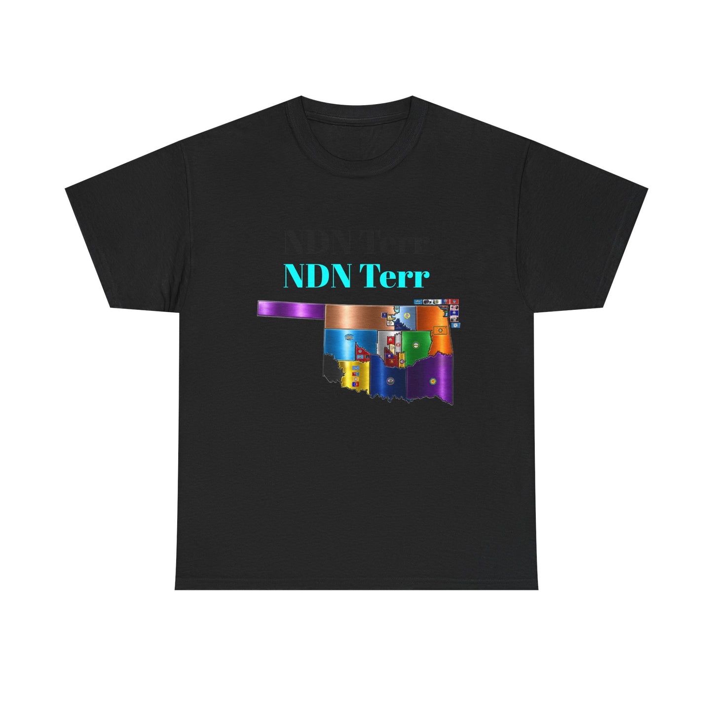NDN Terr Oklahoma Map Tee — Native Pride Graphic T-Shirt with Arrows