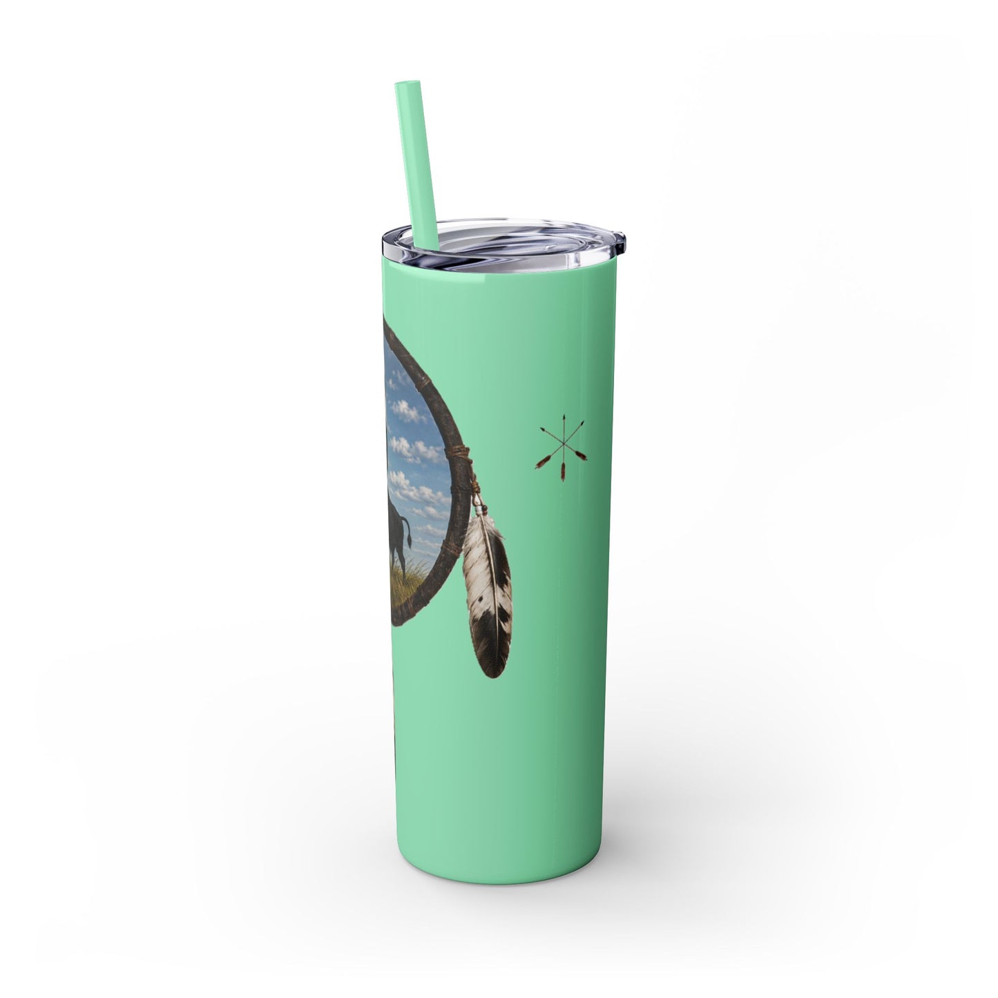 Quapaw Buffalo Skinny Tumbler 20oz — Ogahpahka Design