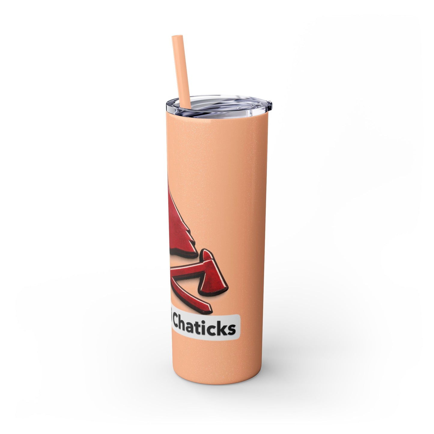 Pawnee Skinny Tumbler — Red Wolf Logo 20oz Insulated Tumbler with Straw