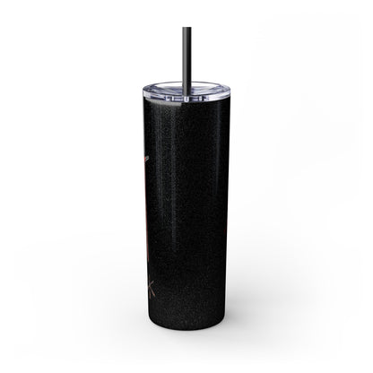 Osage Skinny Tumbler — Native Feather & Pipe Design 20oz Straw Cup