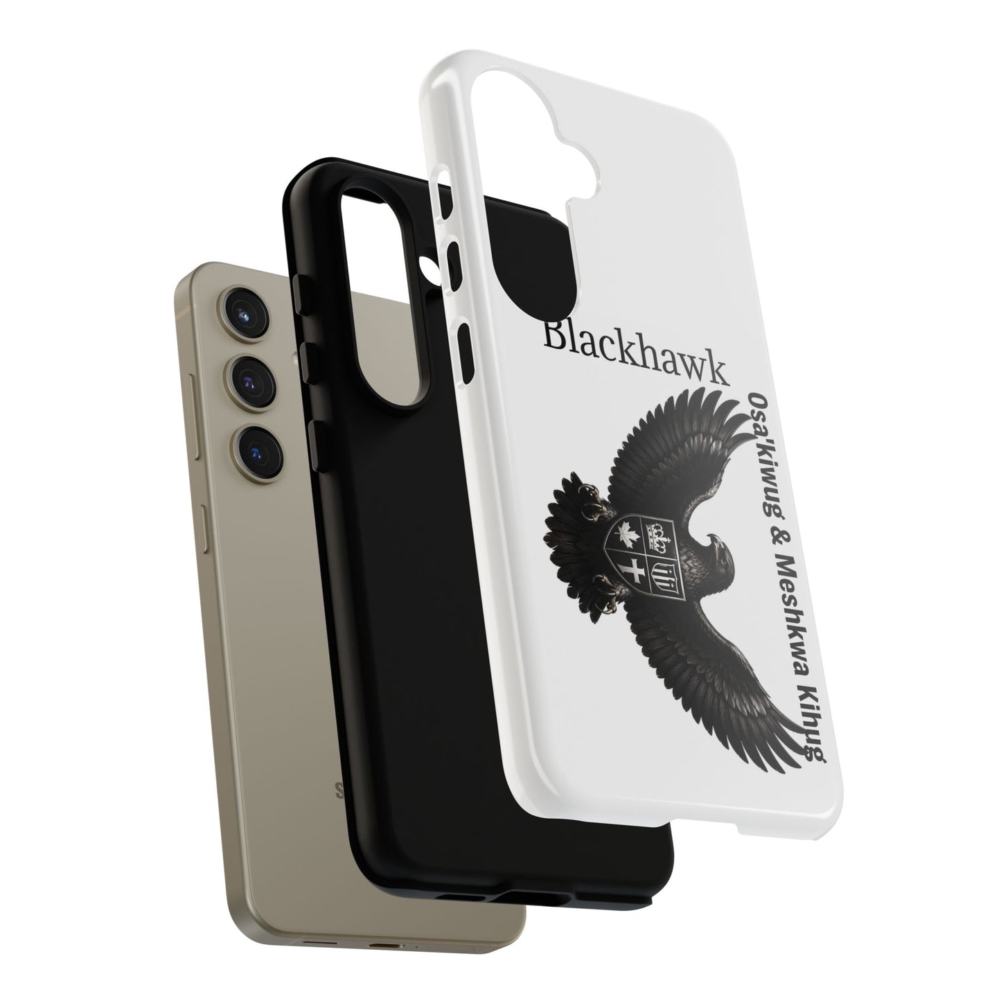 Sac&Fox Phone Case — 'Blackhawk' Raven Crest Protective Tough Case