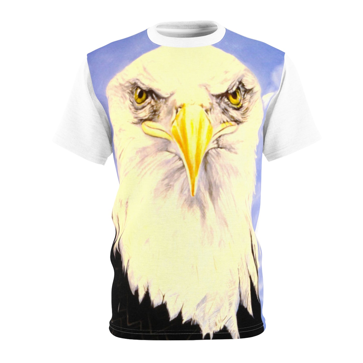 Bald Eagle All-Over Print Tee — Patriotic Eagle Face Shirt