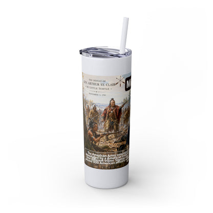 Miami Tribe Historical Skinny Tumbler 20oz — Native American Heritage Travel Cup