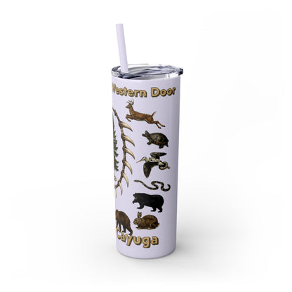 Seneca Cayuga Skinny Tumbler with Straw, 20oz