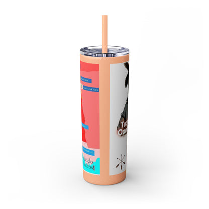 Opothleyahola Skinny Tumbler – Colorful Native American Portrait Design, 20oz Stainless Straw Cup