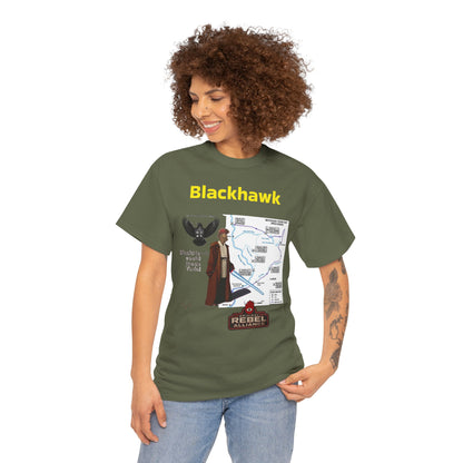 Blackhawk Rebel Trail Vintage Map Graphic T-Shirt
