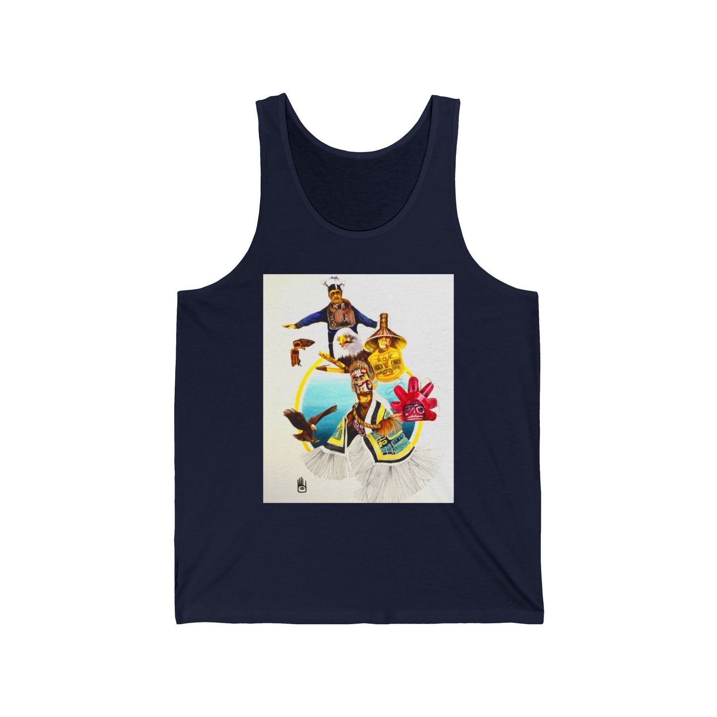 Tlingit Tank Top — Retro Beach Graphic Jersey Tank