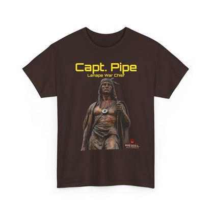 Capt. Pipe Lemape War Chief T‑Shirt — Native Warrior Graphic Tee