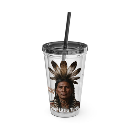 Miami Chief Little Turtle Sunsplash 16oz Tumbler with Straw