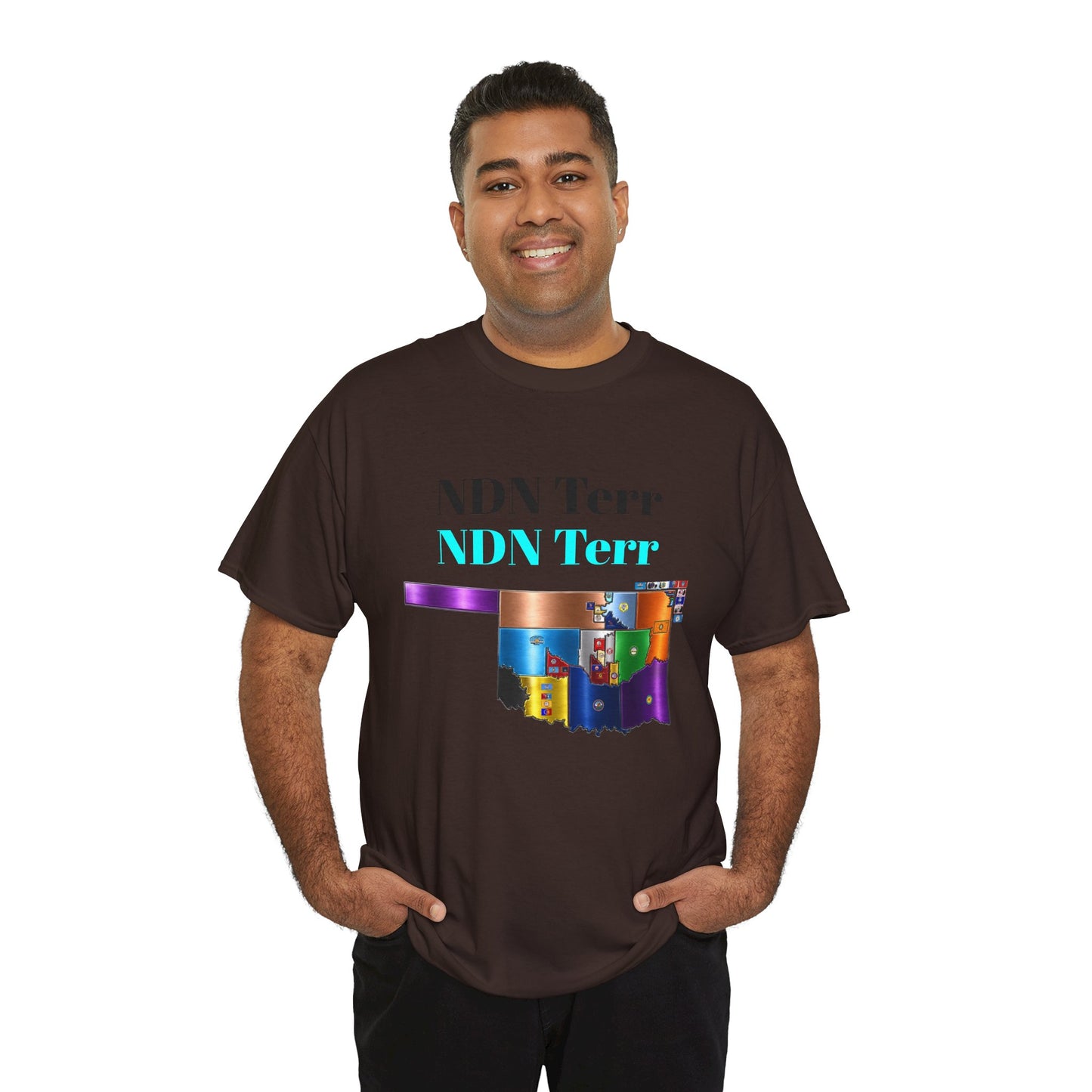 NDN Terr Oklahoma Map Tee — Native Pride Graphic T-Shirt with Arrows