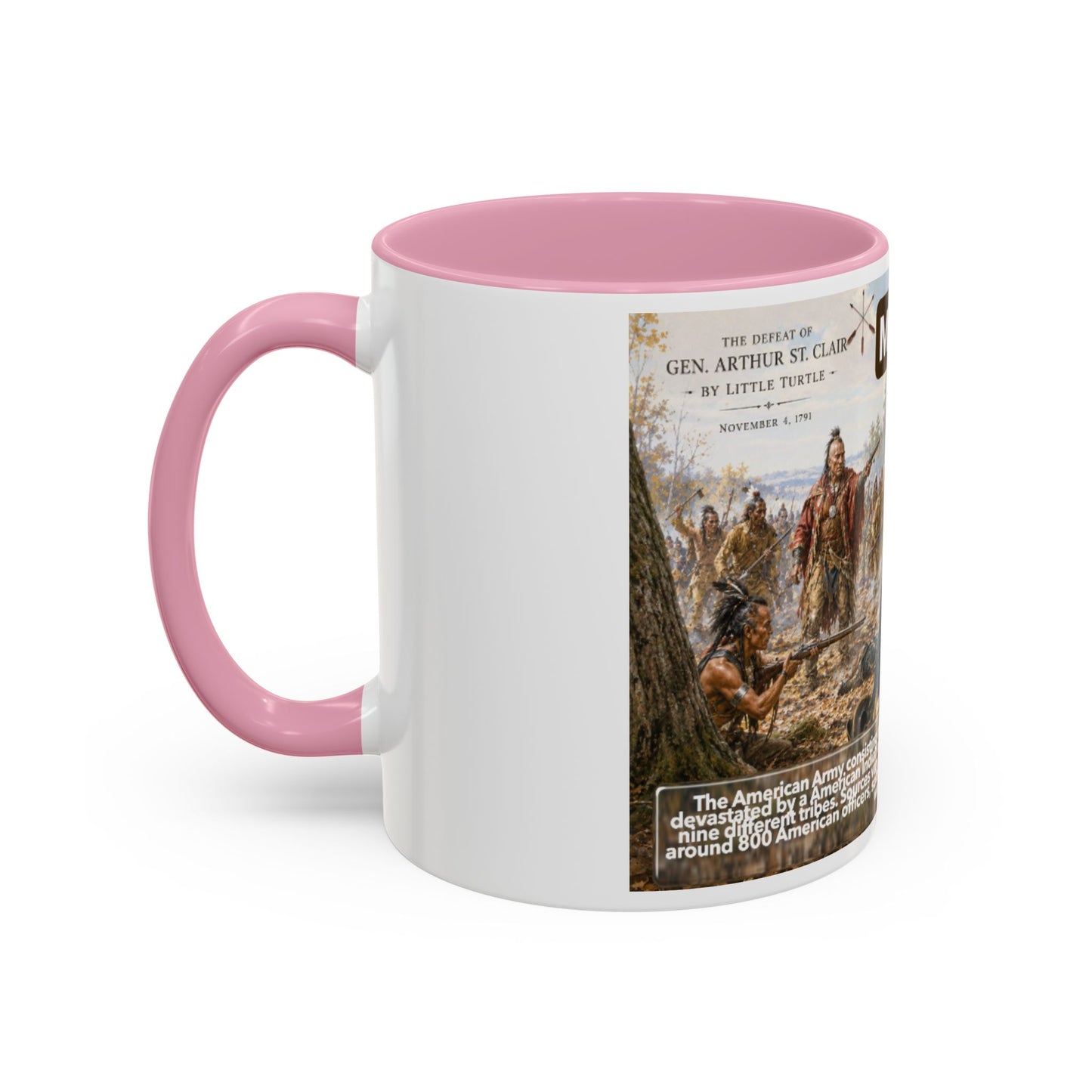 Miami History Battle Scene Mug — Military Vintage Illustration Coffee Cup (11oz/15oz)