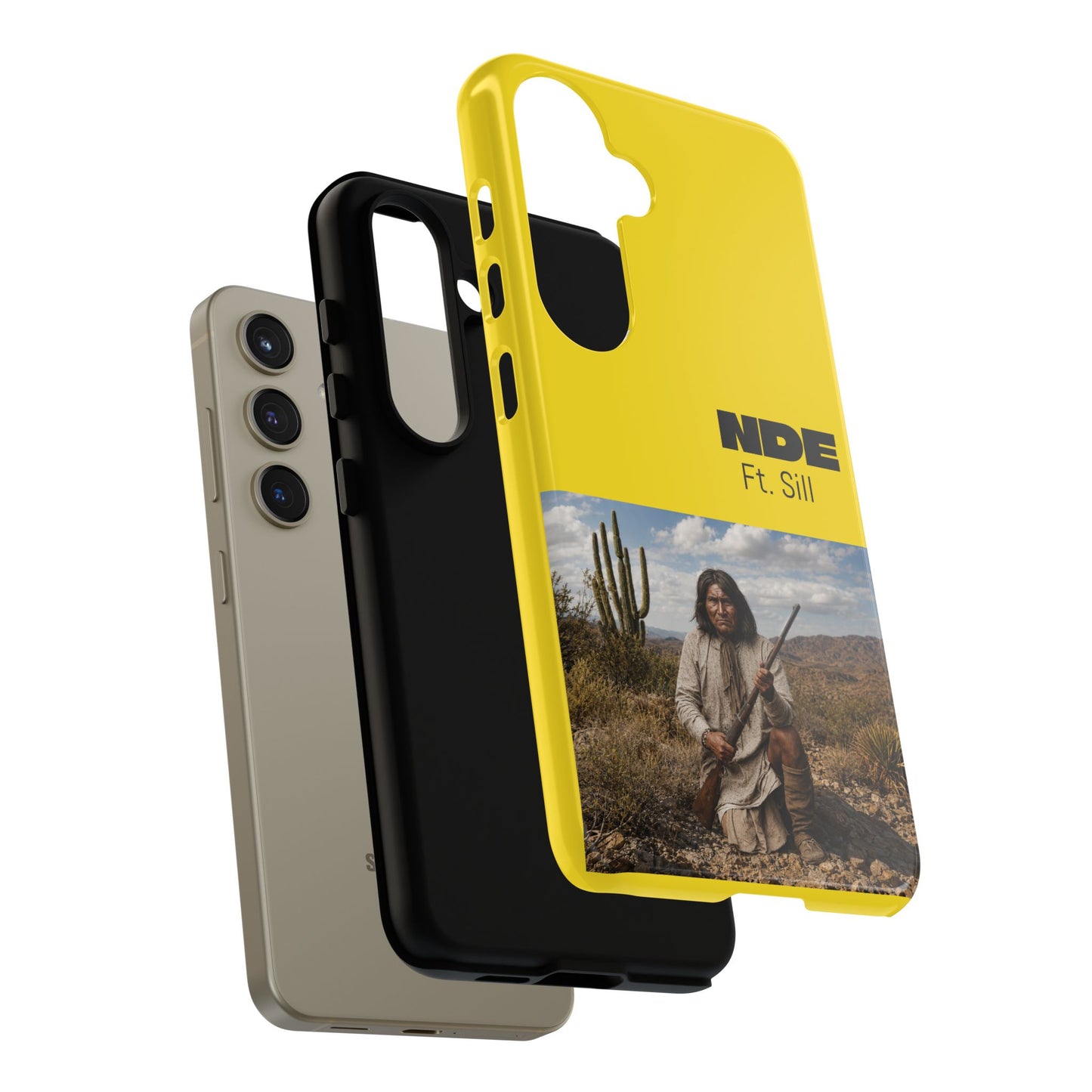 Ft. Sill Phone Case — Yellow ‘NDE Ft. Sill’ Desert Photo Protective Cover