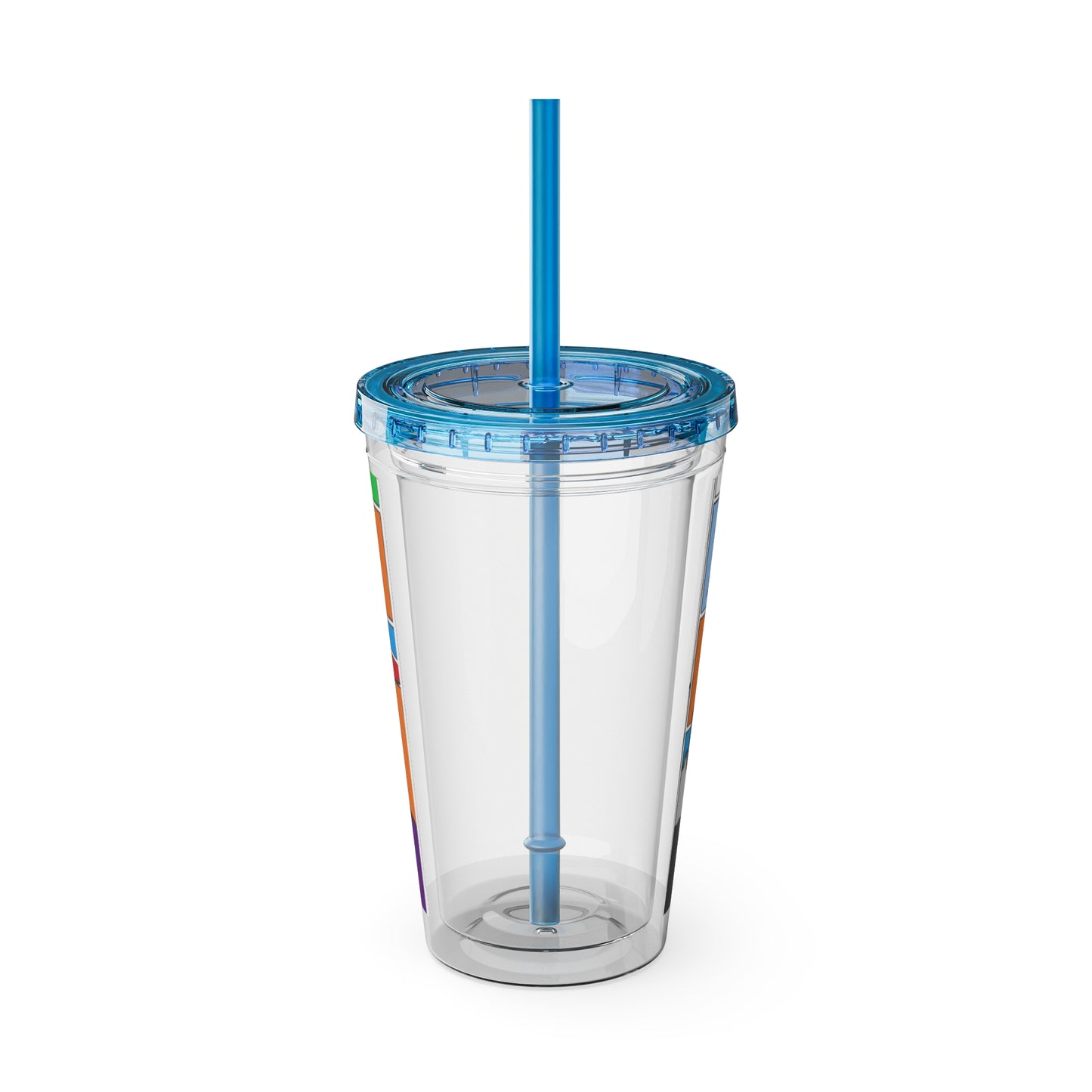 Sunsplash 16oz Tumbler with Straw — 'Half-Pint Illegally on Osage Rez' Graphic