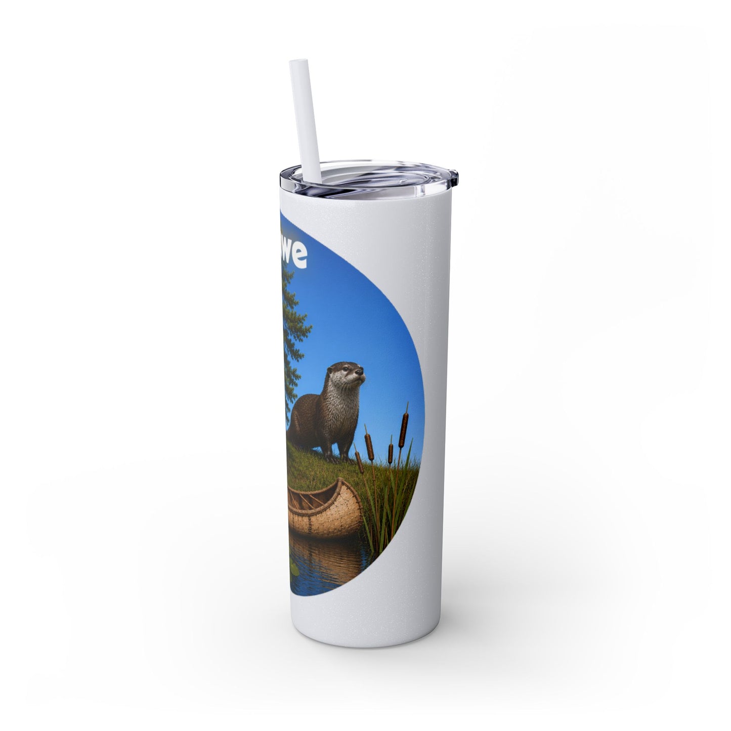Ottawa Adawe Canoe Skinny Tumbler — 20oz Insulated Travel Cup with Straw