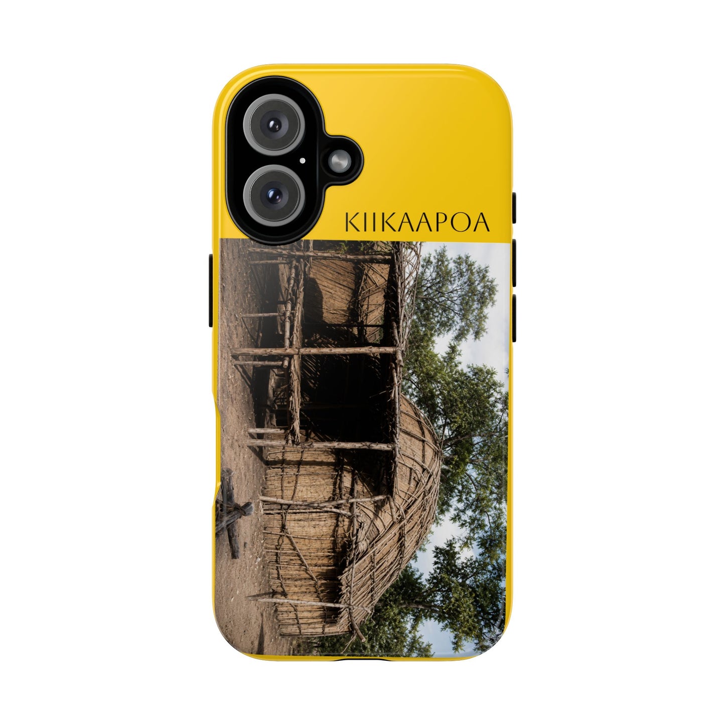 Kickapoo KIIKAAPOA Yellow Rustic Hut Protective Phone Case — Tough Cases