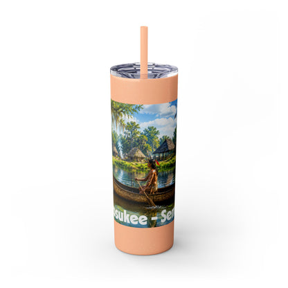 Seminole Skinny Tumbler with Straw, 20oz