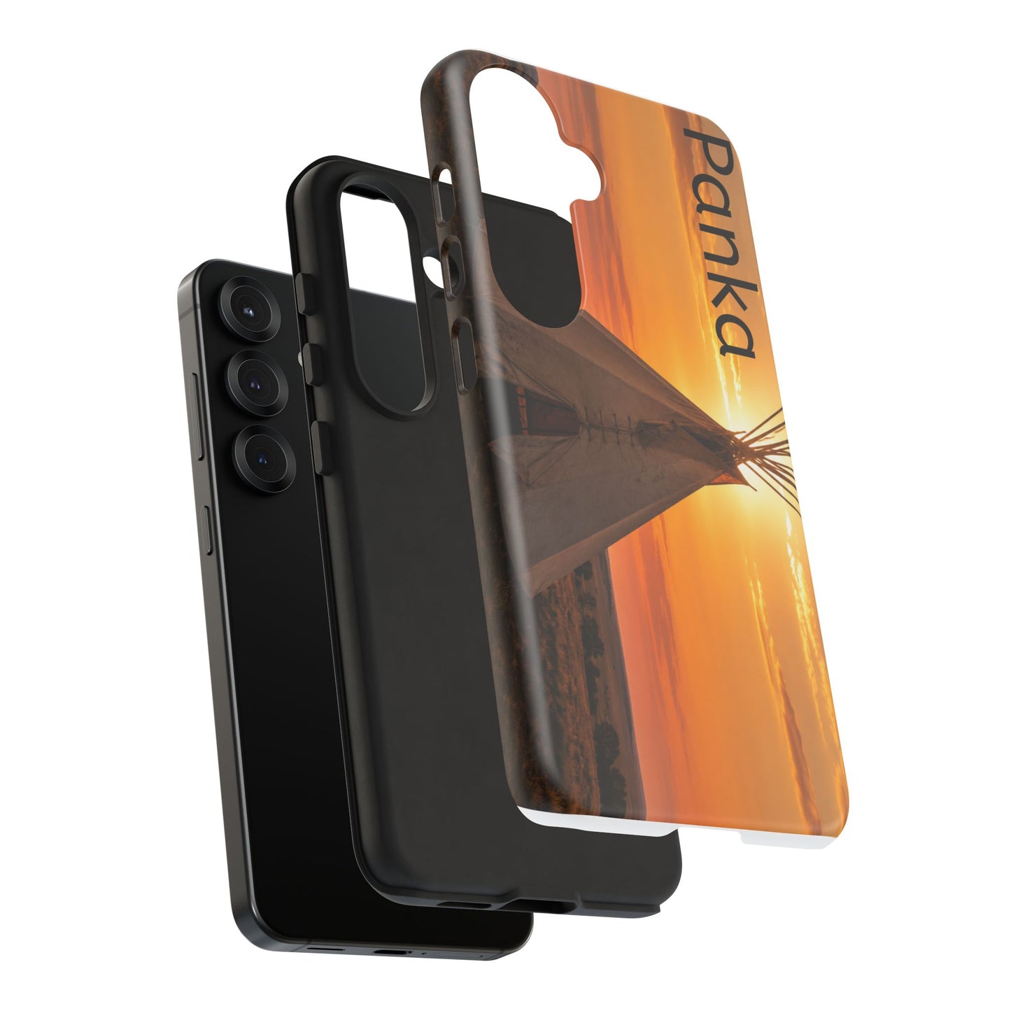 Ponca Sunset Tipi Phone Case — Personalized Native Teepee Landscape