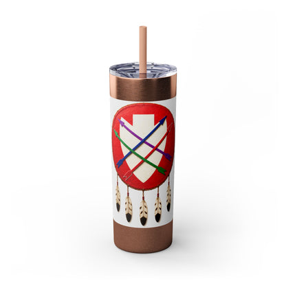 Peoria 20oz Skinny Tumbler with Dreamcatcher Shield Design