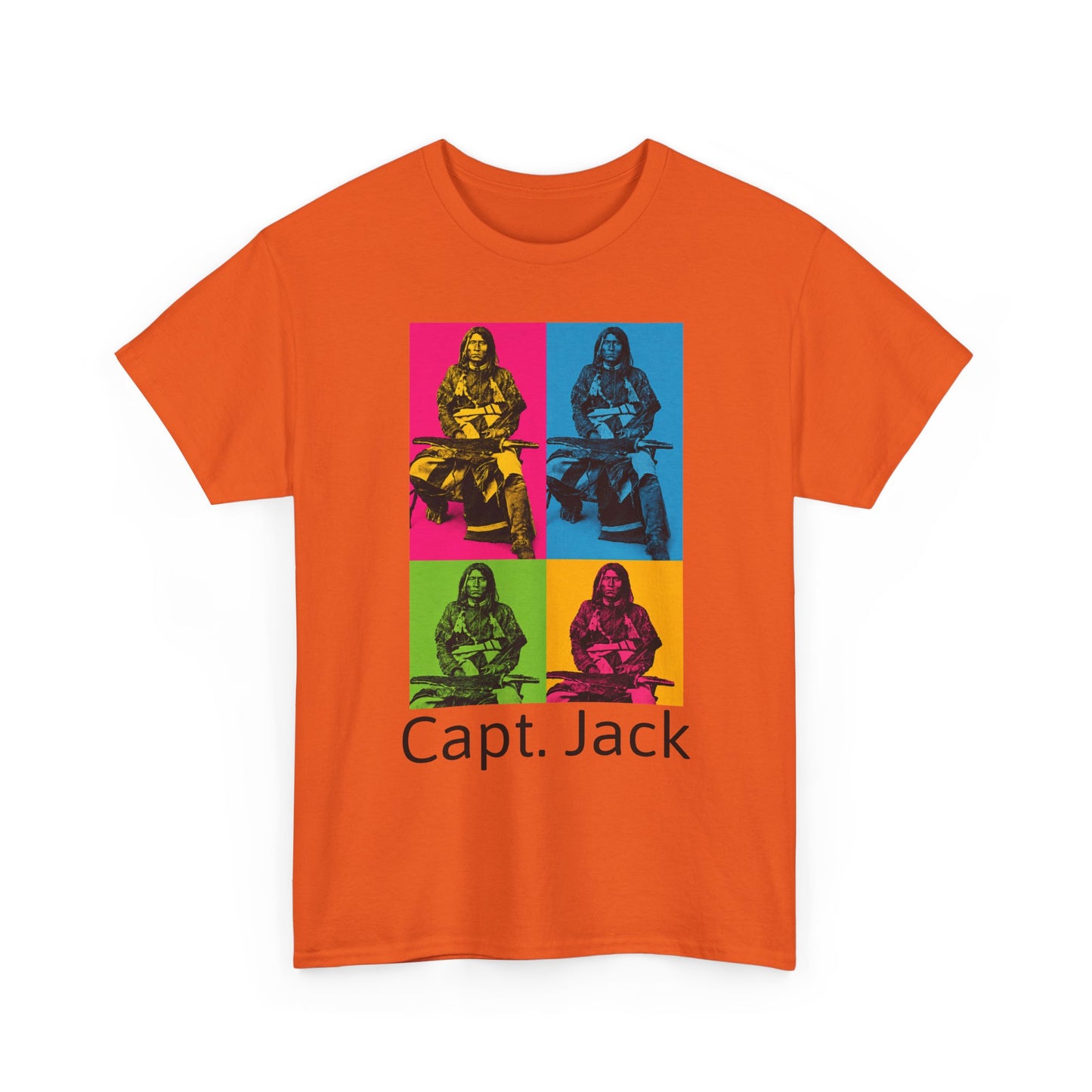 T-Shirt — Capt. Jack Pop-Art Portrait Tee with Arrow Back Print