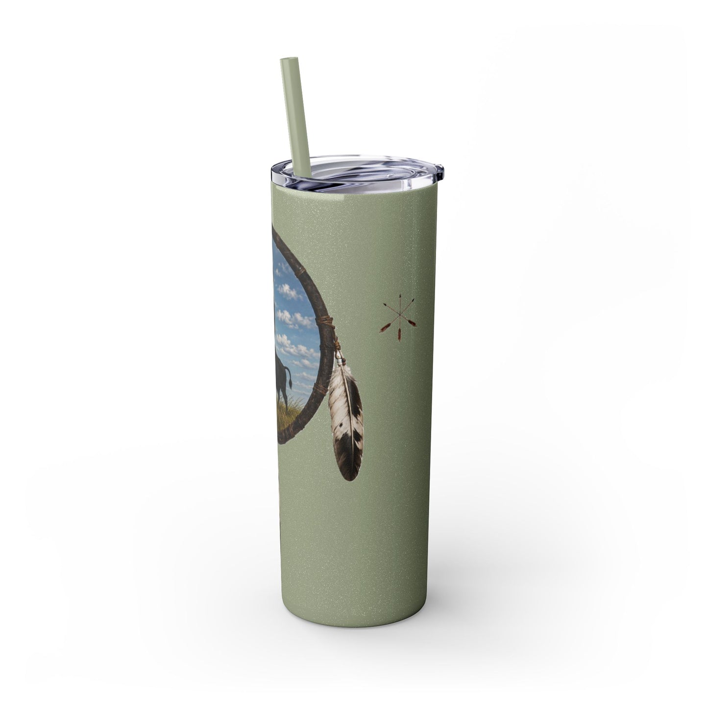 Quapaw Buffalo Skinny Tumbler 20oz — Ogahpahka Design