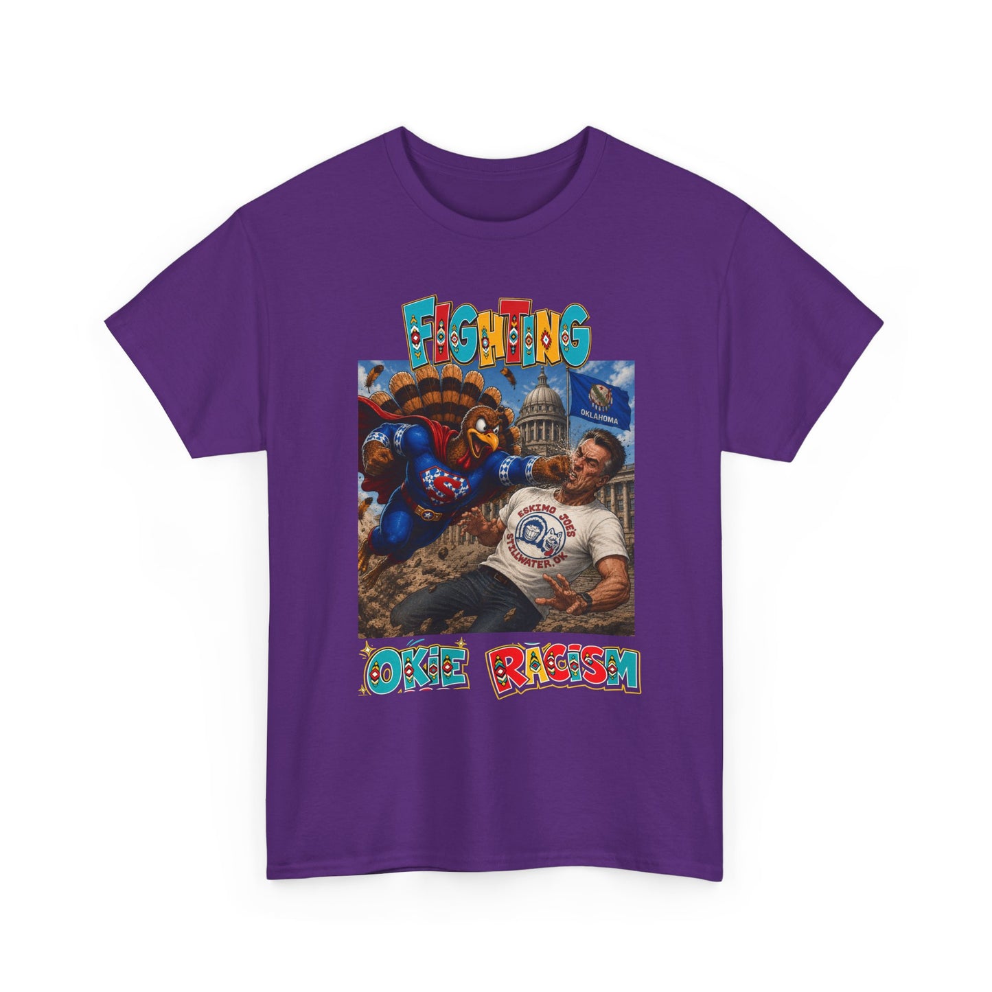 Turkey T-Shirt — Retro Comic 'Stop Racism' Graphic Tee