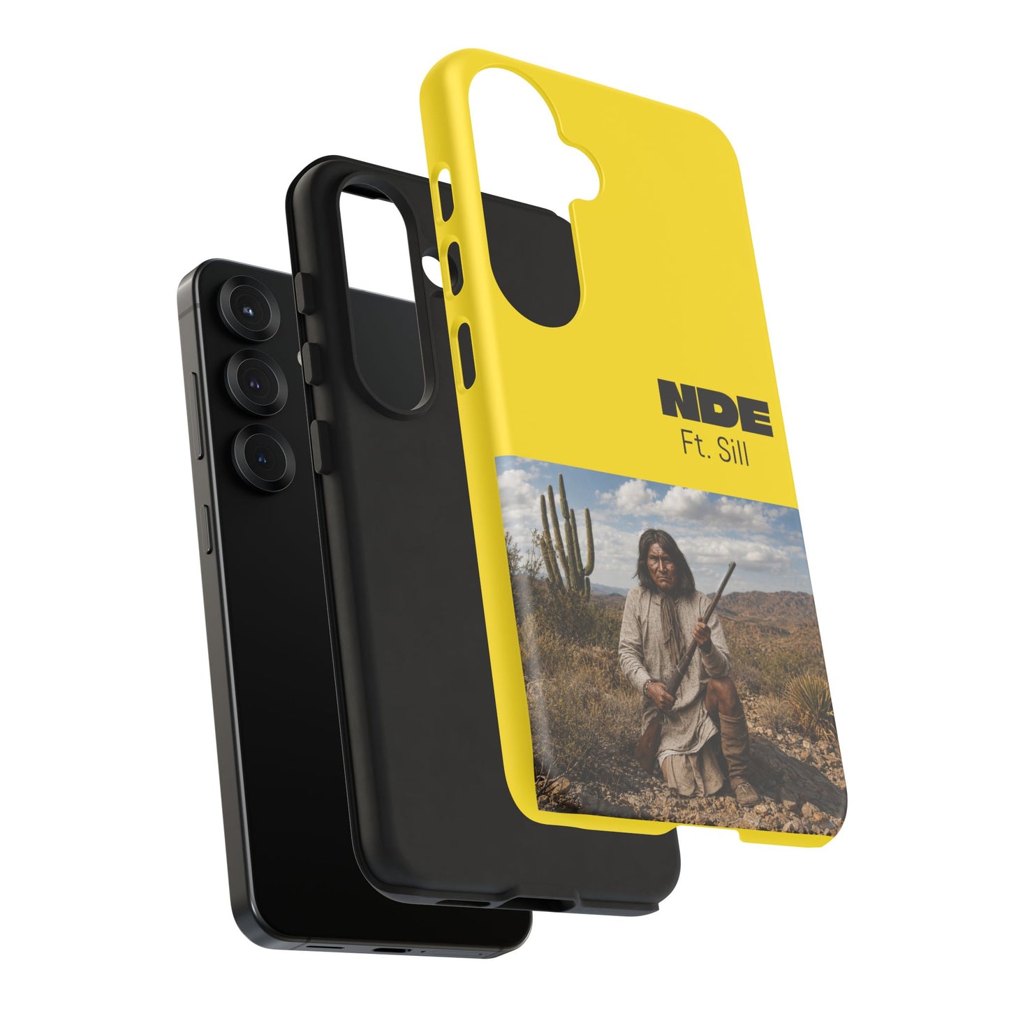 Ft. Sill Phone Case — Yellow ‘NDE Ft. Sill’ Desert Photo Protective Cover