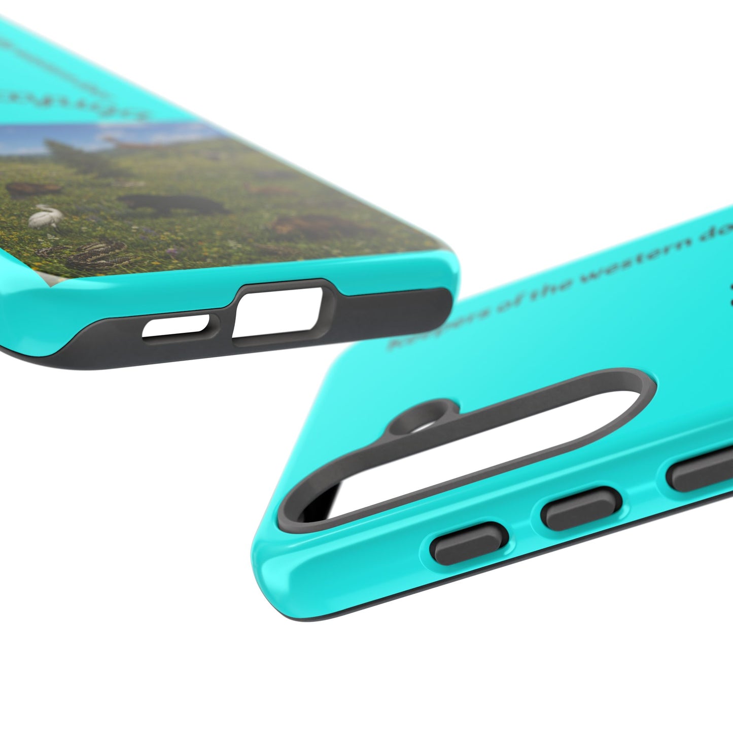Seneca Cayuga Wildlife iPhone Case — "Keepers of the Western Door" Teal Protective Cover