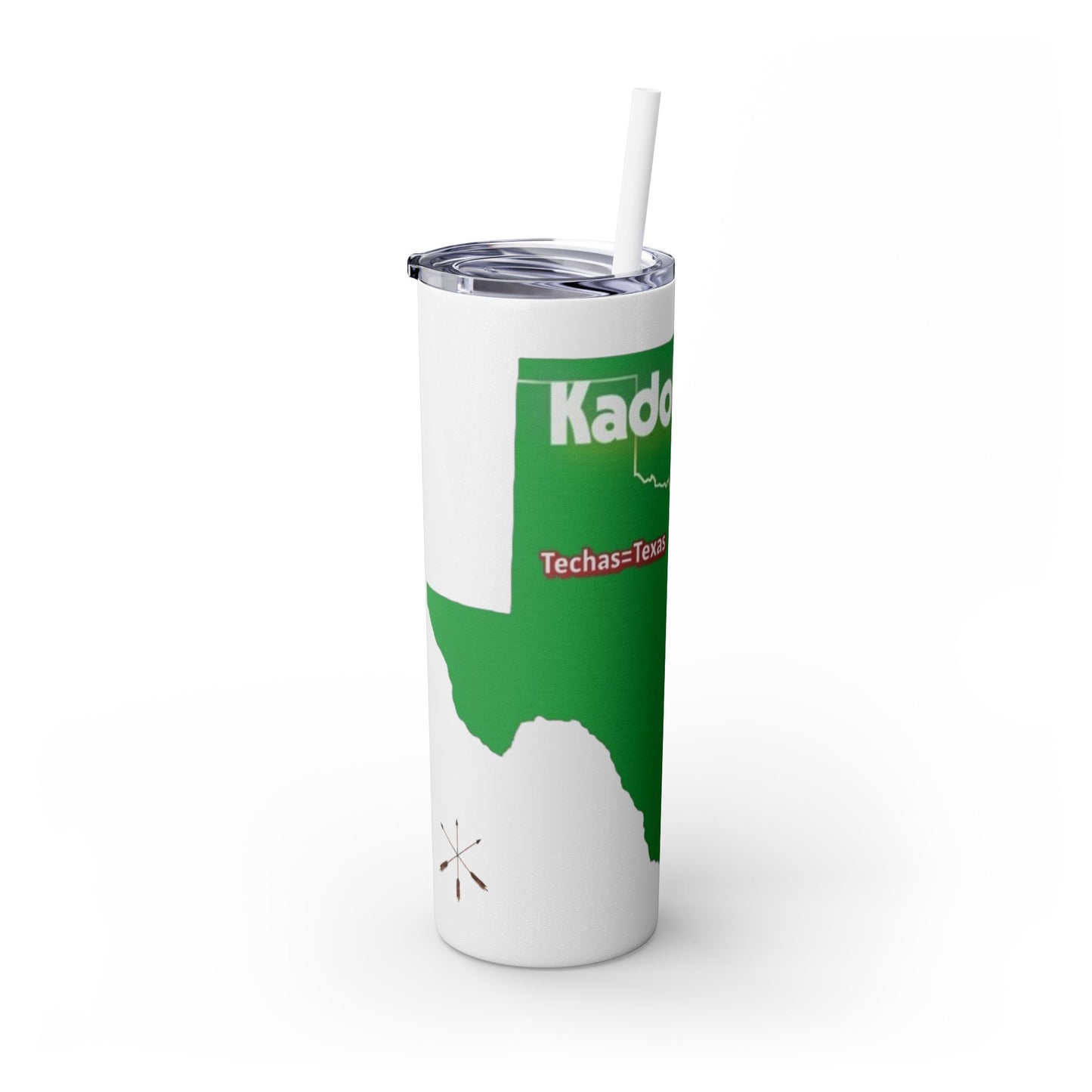 Caddo Kadohadoha Texas Map 20oz Skinny Tumbler with Straw