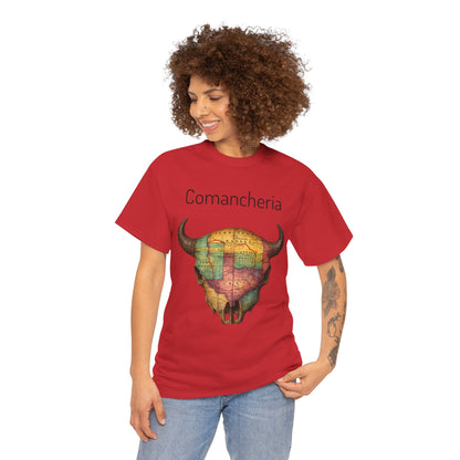 Comancheria Buffalo Skull T-Shirt — Western Map Graphic Tee