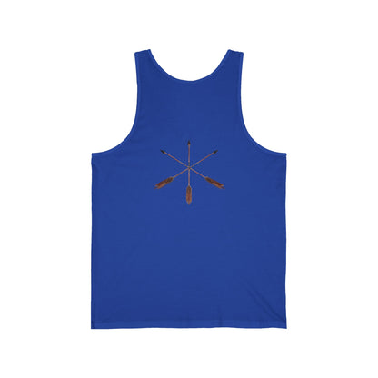 Wildlife Collage Tank Top — Elk, Bear & Arrow Tribal Summer Tee