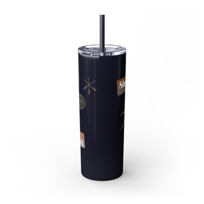 Shawnee Absentee Skinny Tumbler with Straw, 20oz
