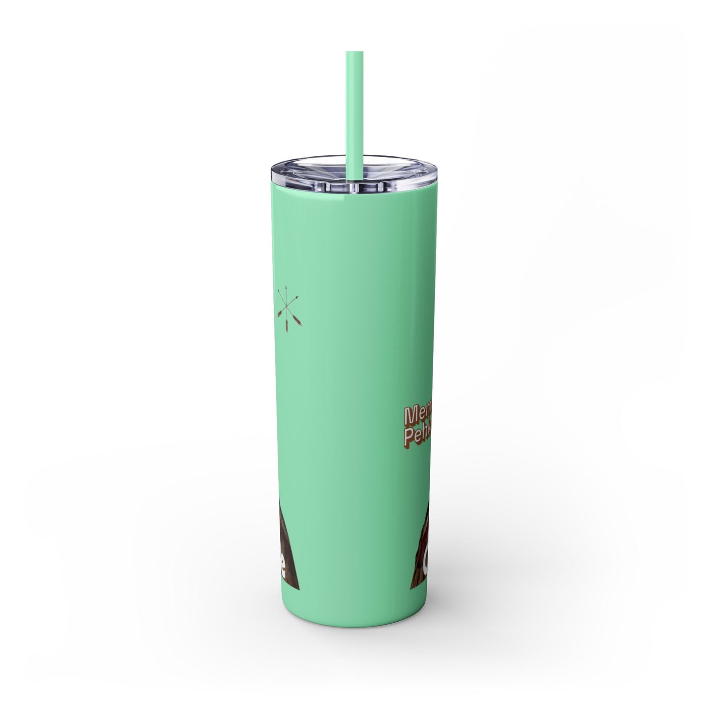 Miami 20oz Skinny Tumbler with Straw — Native Chief Portrait Travel Cup