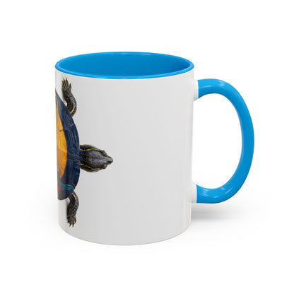 Delaware West Colorful Turtle Coffee Mug — Vibrant Hand-Painted Shell Design (11oz/15oz)
