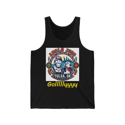 Anglo Joe's Tulsa, OK Fishing Tank Top — 'Gollllllyyyy' Retro Outdoor Tee