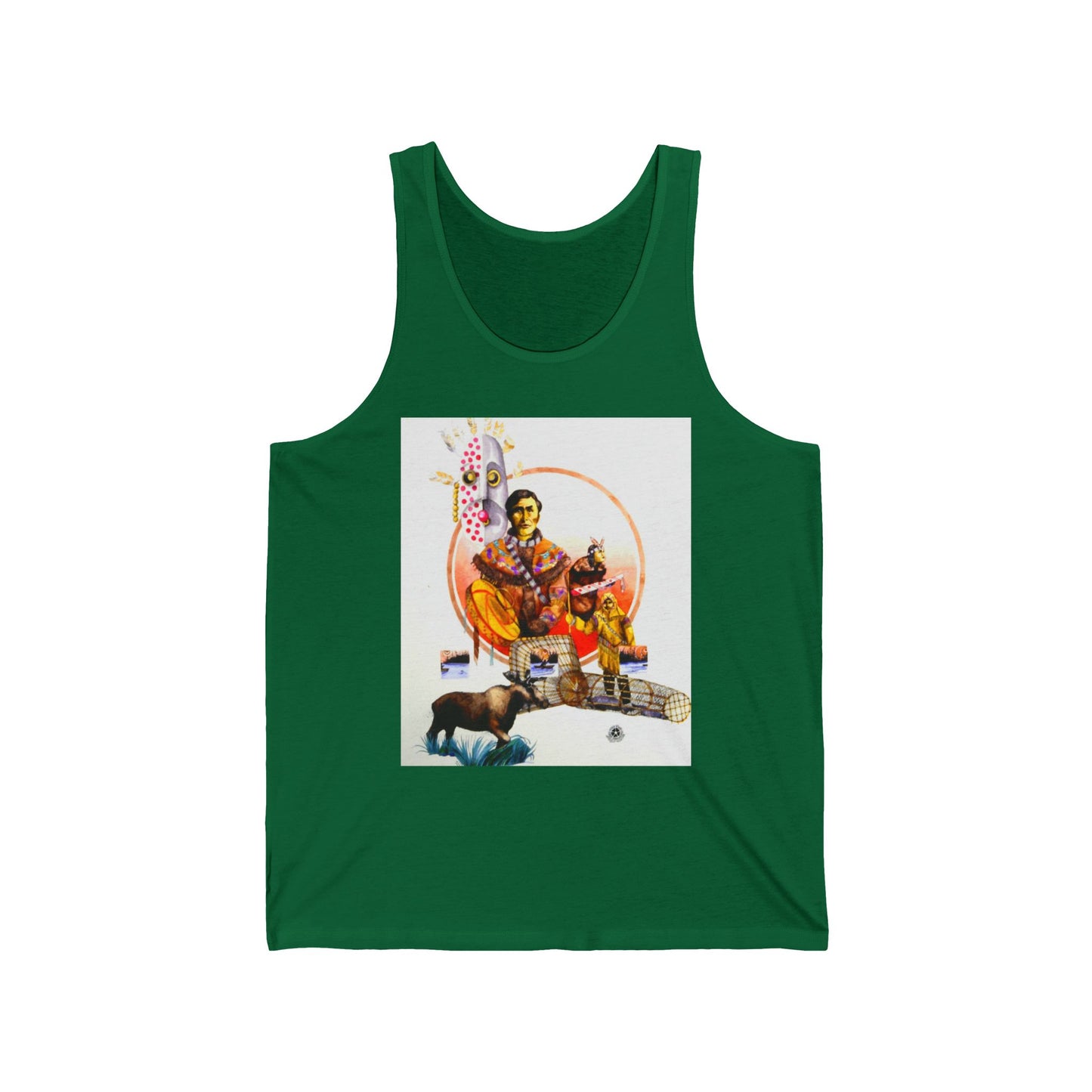 Athapaskan Tank Top — Western Cowgirl Art Tank with Arrow Back Design