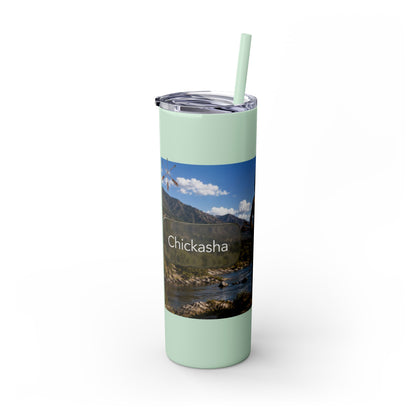 Chickasaw Skinny Tumbler with Straw, 20oz