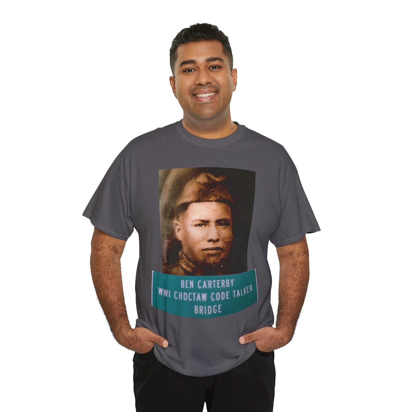 Ben Carterby Choctaw Code Talker T-Shirt — WWII Native American Veteran Tribute