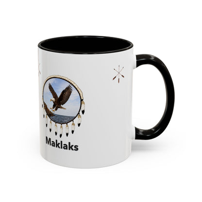 Modoc Eagle Ceramic Mug (11oz/15oz) – 'Maklaks' Native-Inspired Coffee Cup