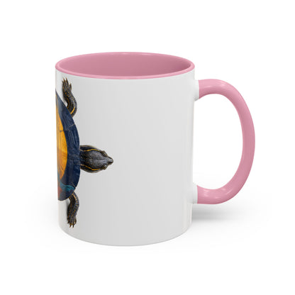 Delaware West Colorful Turtle Coffee Mug — Vibrant Hand-Painted Shell Design (11oz/15oz)