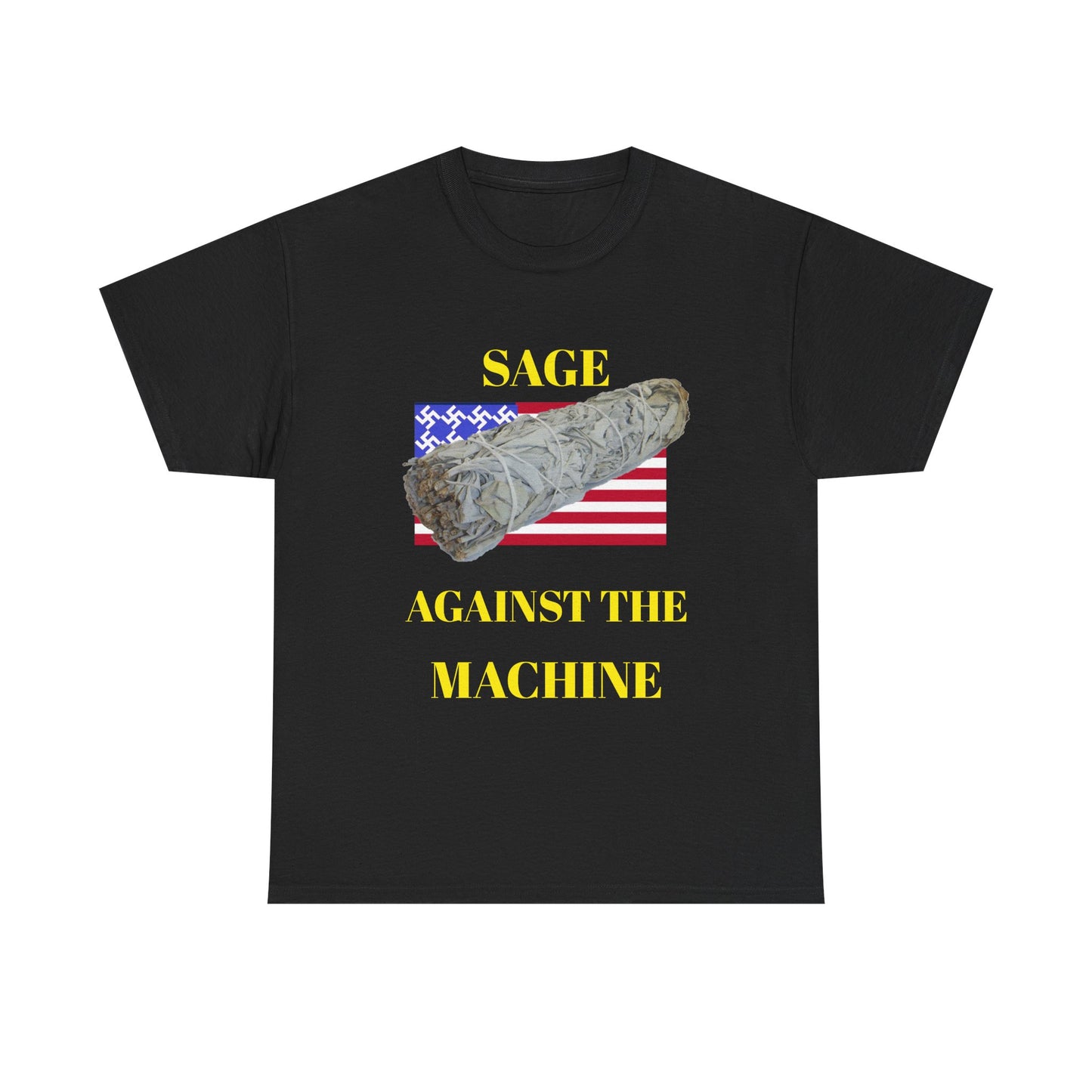 Sage Against the Machine T-Shirt — American Flag Smudge Stick Tee