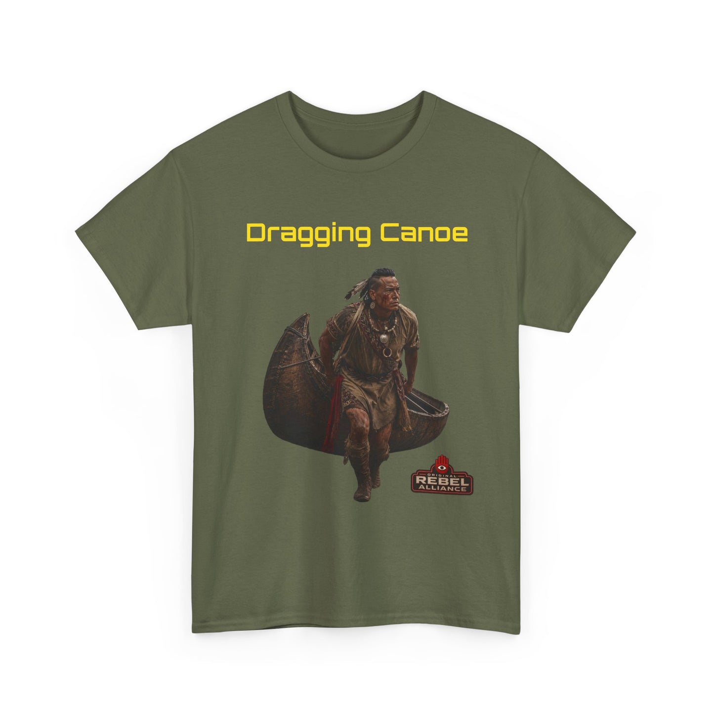 Dragging Canoe Canoe Warrior T-Shirt — Native American Historical Tribute Tee