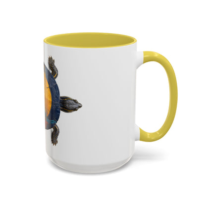Delaware West Colorful Turtle Coffee Mug — Vibrant Hand-Painted Shell Design (11oz/15oz)